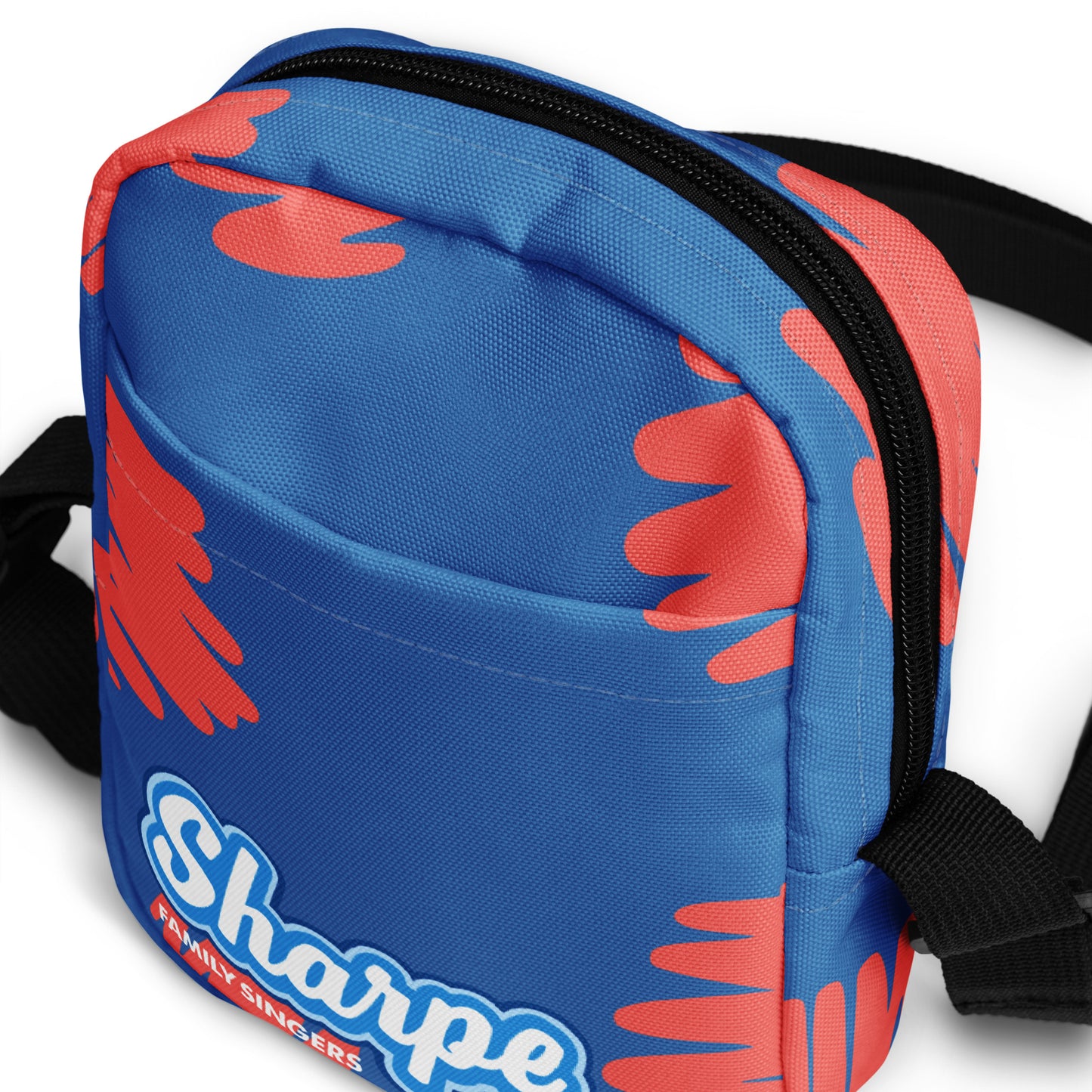 Dark Blue & Red Crossbody Bag ft Sharpe Family Singers Logo