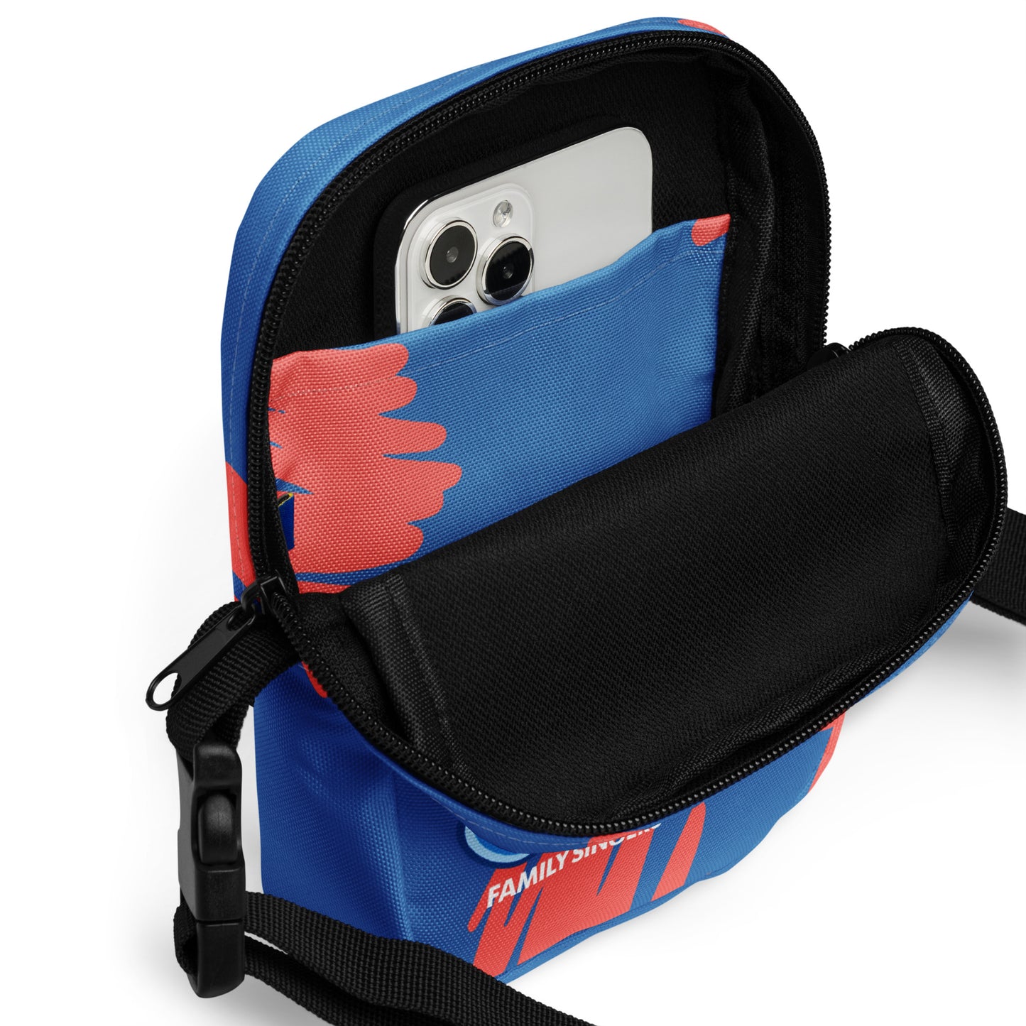 Dark Blue & Red Crossbody Bag ft Sharpe Family Singers Logo