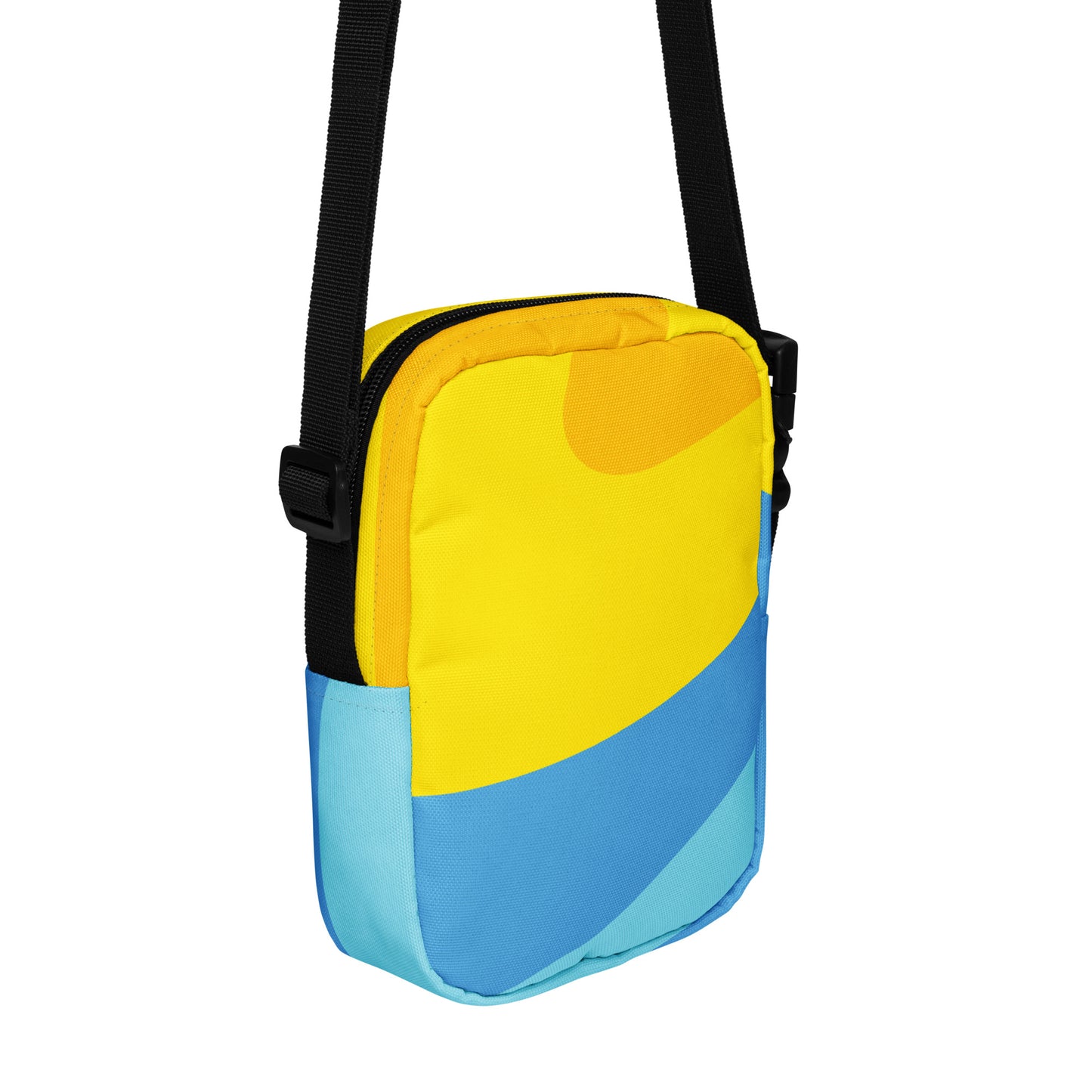 Blue & Yellow Crossbody Bag ft Sharpe Family Singers Logo