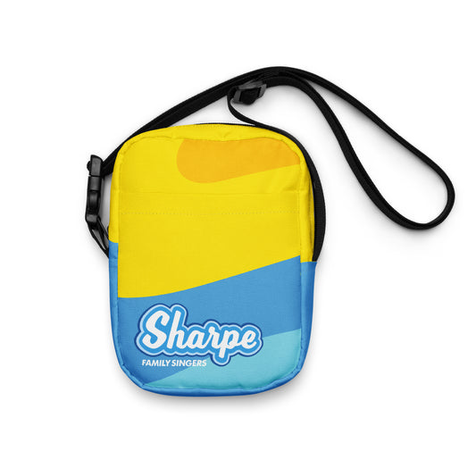 Blue & Yellow Crossbody Bag ft Sharpe Family Singers Logo