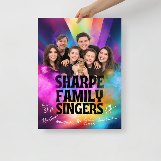 Sharpe Family Singers Official Autographed Poster